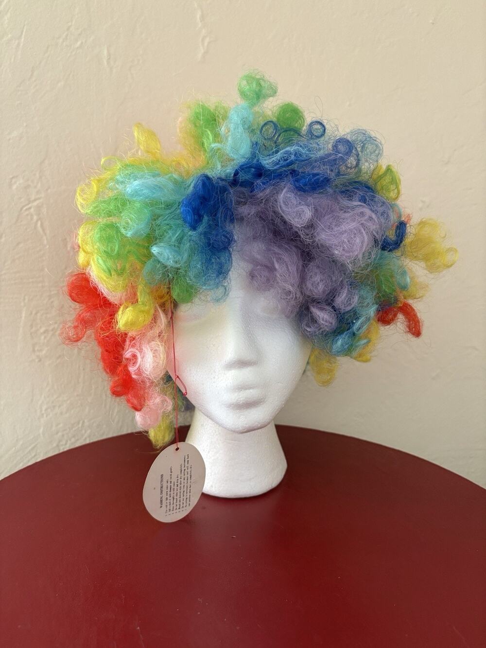 NOS Unisex Funky Curly Wig Adult 1980’s Disco Party Costume Clown Wigs